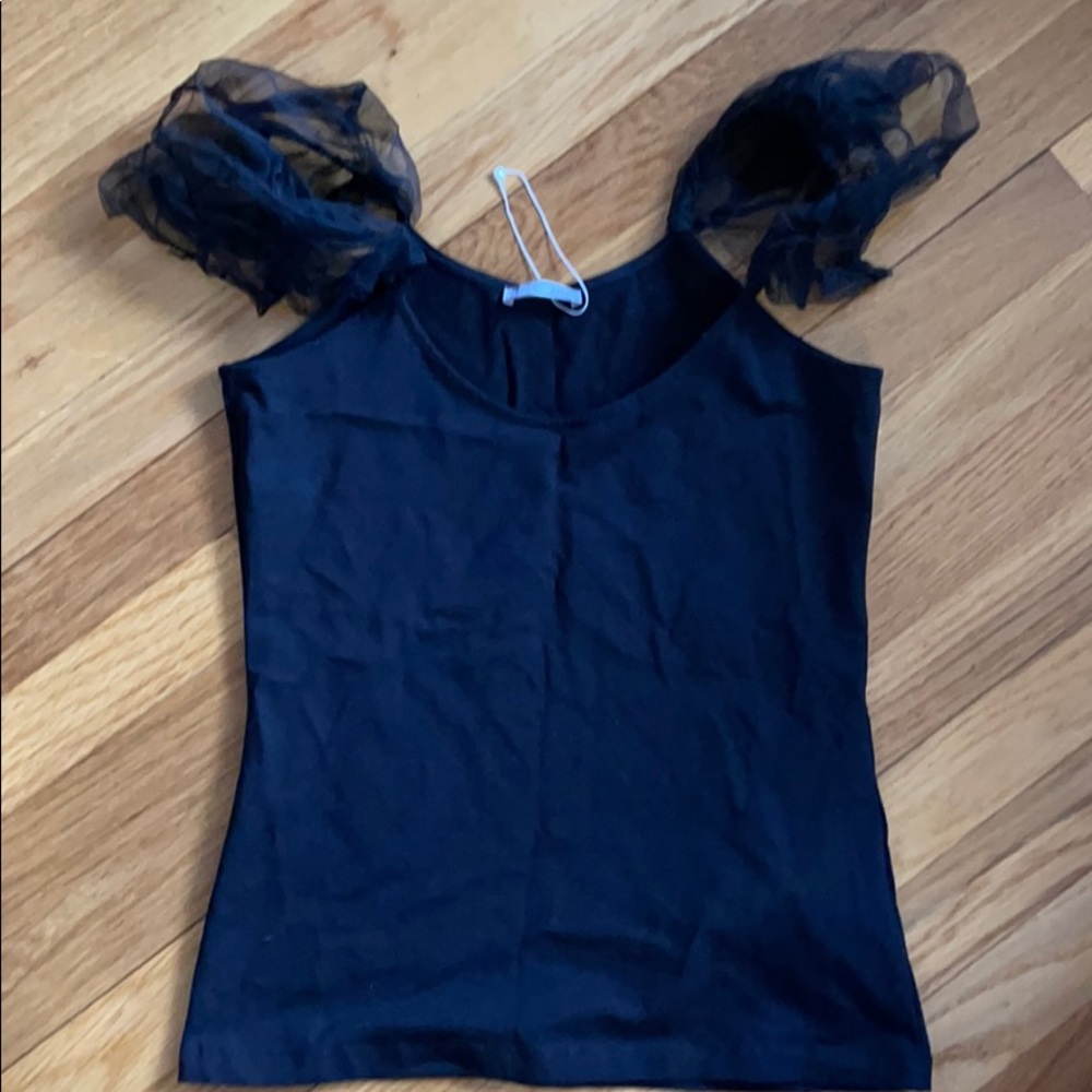 Zara tulle tank top